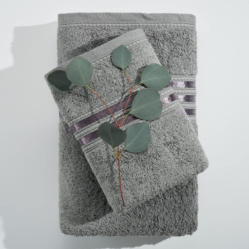 Набор полотенец Гранд 70х140 + 50х90 серый