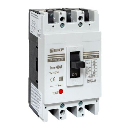 Выключатель автоматический 3п 63/40А 25кА ВА-99М PROxima EKF mccb99-63-40m