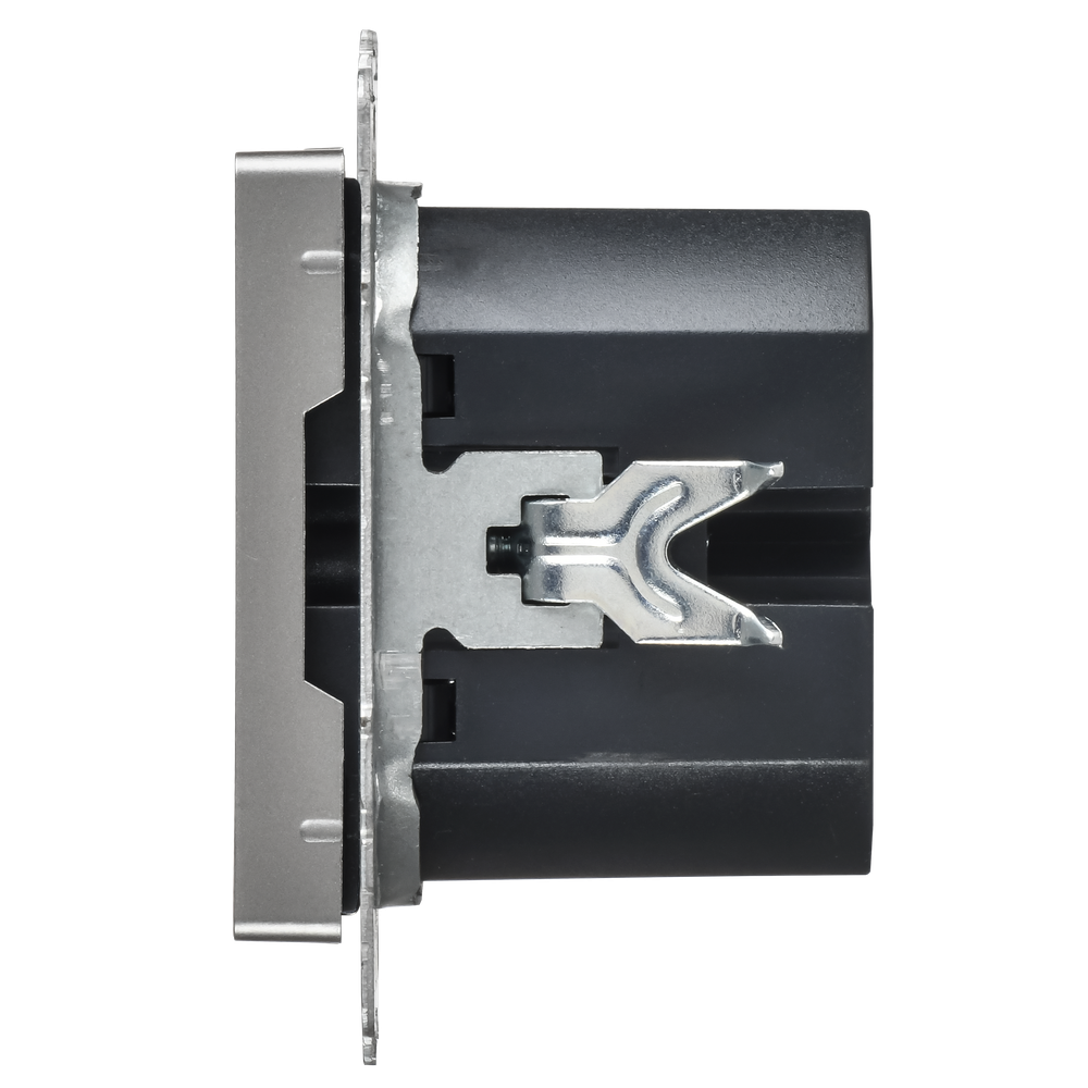 BRITE Розетка USB C 65Вт высокоскоростная зарядка РЮ12-1-БрС сталь IEK