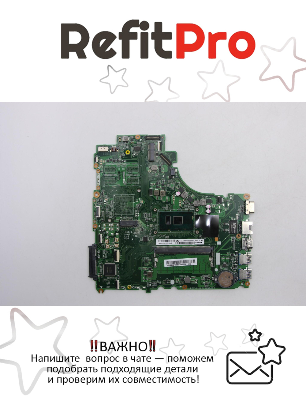 Материнская плата для ноутбука Lenovo V310-15IKB WINI37100U UMA 4GOLNUL (5B20M27739), оригинал