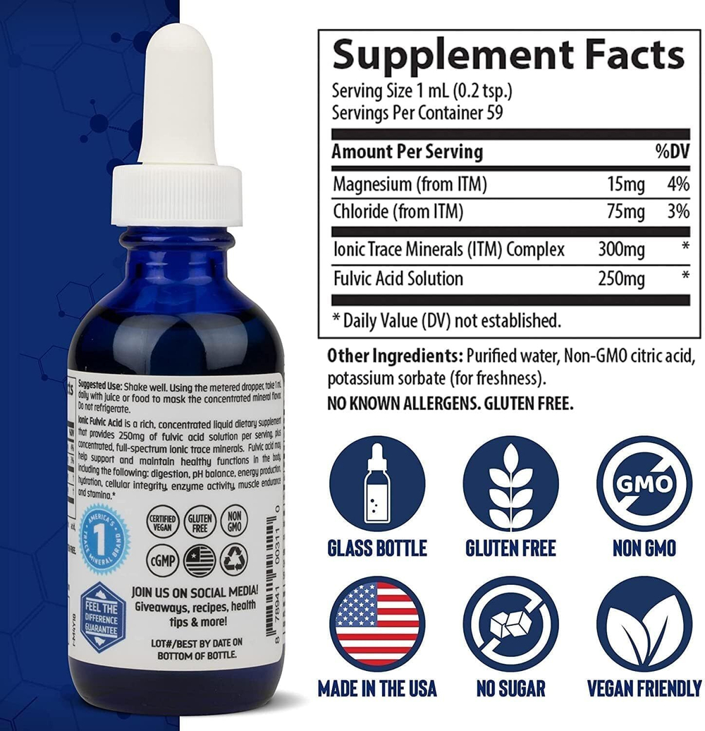 Trace Minerals Research - Fulvic Acid 250 mg 60 ml