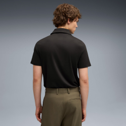 PUMA X SCUDERIA FERRARI МУЖСКАЯ РУБАШКА-ПОЛО ИЗ ТКАНИ CLOUDSPUN , ЧЕРНЫЙ