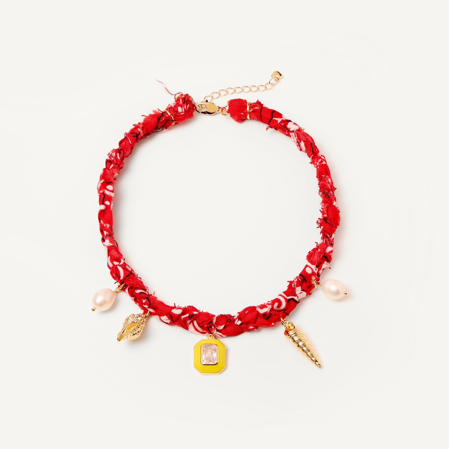 Колье Braded Bandana Necklace - Red