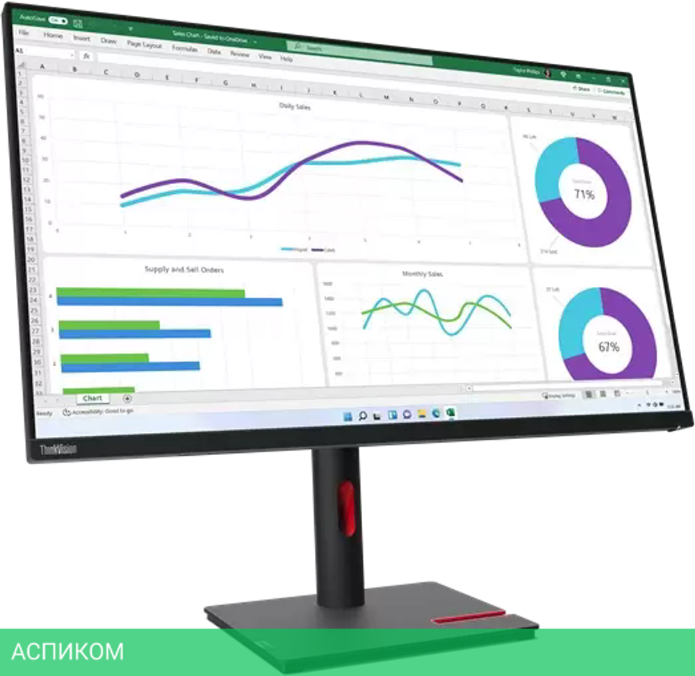 Монитор Lenovo ThinkVision T32h-30 63D3GAT1EU