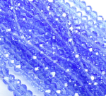БП017ДС46 Хрустальные бусины "рондель", цвет: светло-голубой AB прозр., 4х6 мм, кол-во: 58-60 шт.