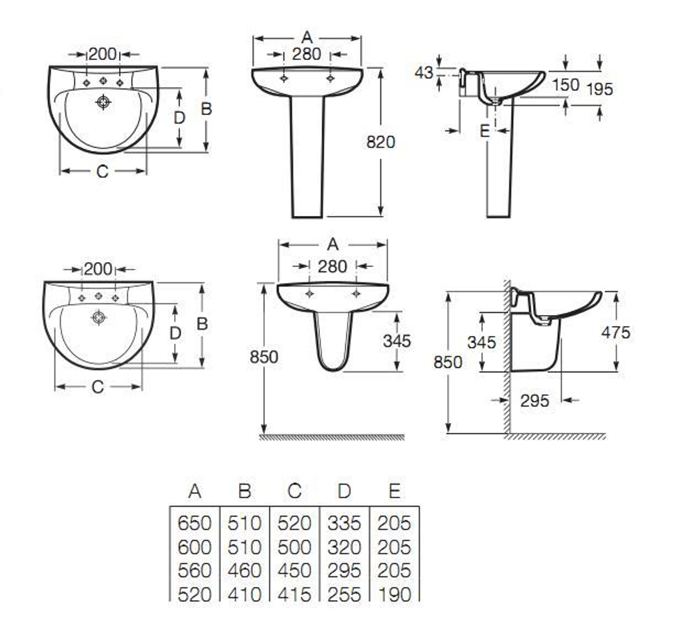 Раковина Roca Victoria 52х41 327395000