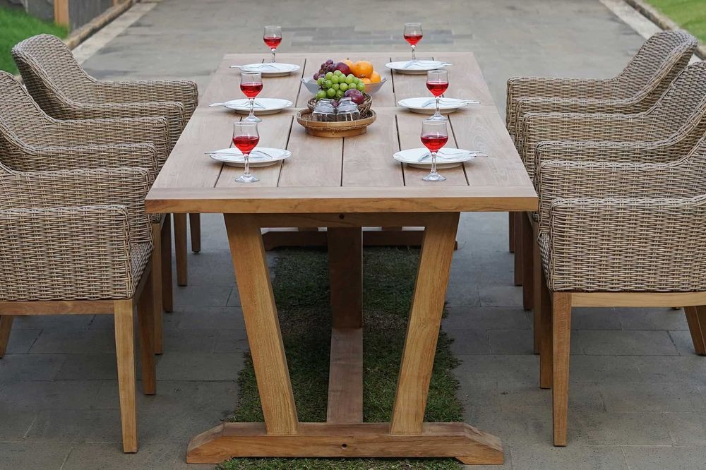 Ontario, стул бежевый, искусственный ротанг/тик