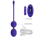 Фиолетовые вагинальные виброшарики Willie-Youth с пультом ДУ