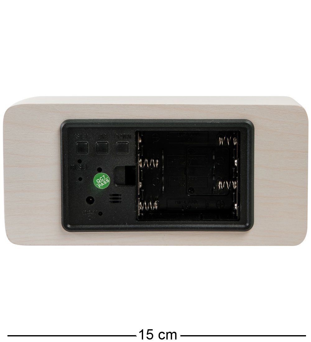 ЯЛ-07-09/15 Часы электронные (белое дерево с красной подсветкой)