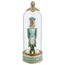 GAEM Фигурка декоративная "Щелкунчик" в стекл колбе с подсветкой, L11,5 W11,5 H34,5 см, (3хAAA н/п)