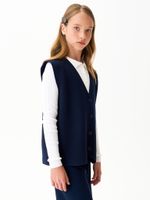 Жилет для девочки в школу AT697 синий