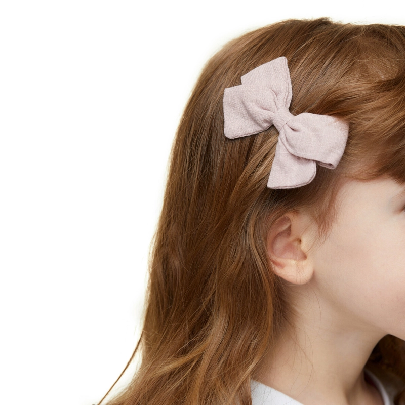 Заколка Пастельно-розовый Бант