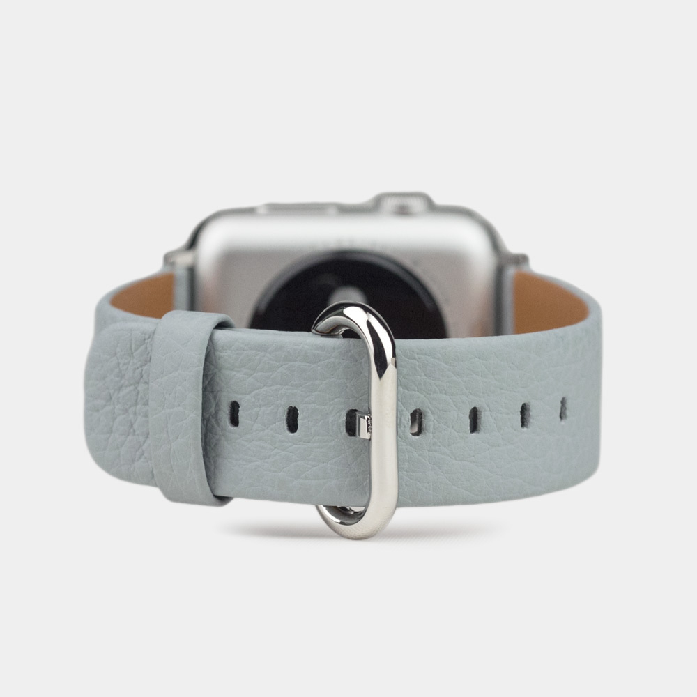 Ремешок кожаный для Apple Watch 42/44mm Classic голубого цвета