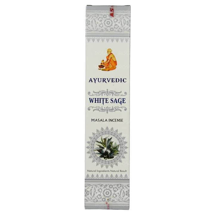 Ayurvedic White Sage Благовоние-масала Белый шалфей, 15 шт