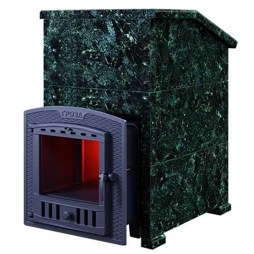 Чугунная печь для бани Комплект Гроза 24 (П2) Президент 930/30/40 Пироксенит