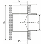 Тройник 50 EVER® plast БЕЛЫЙ (Россия)