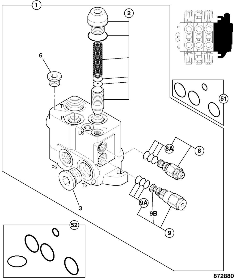 Секция гидрораспределителя JCB 25/223427