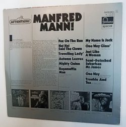 Винтажная виниловая пластинка LP Manfred Mann Attention Manfred Mann (Germany 1973)