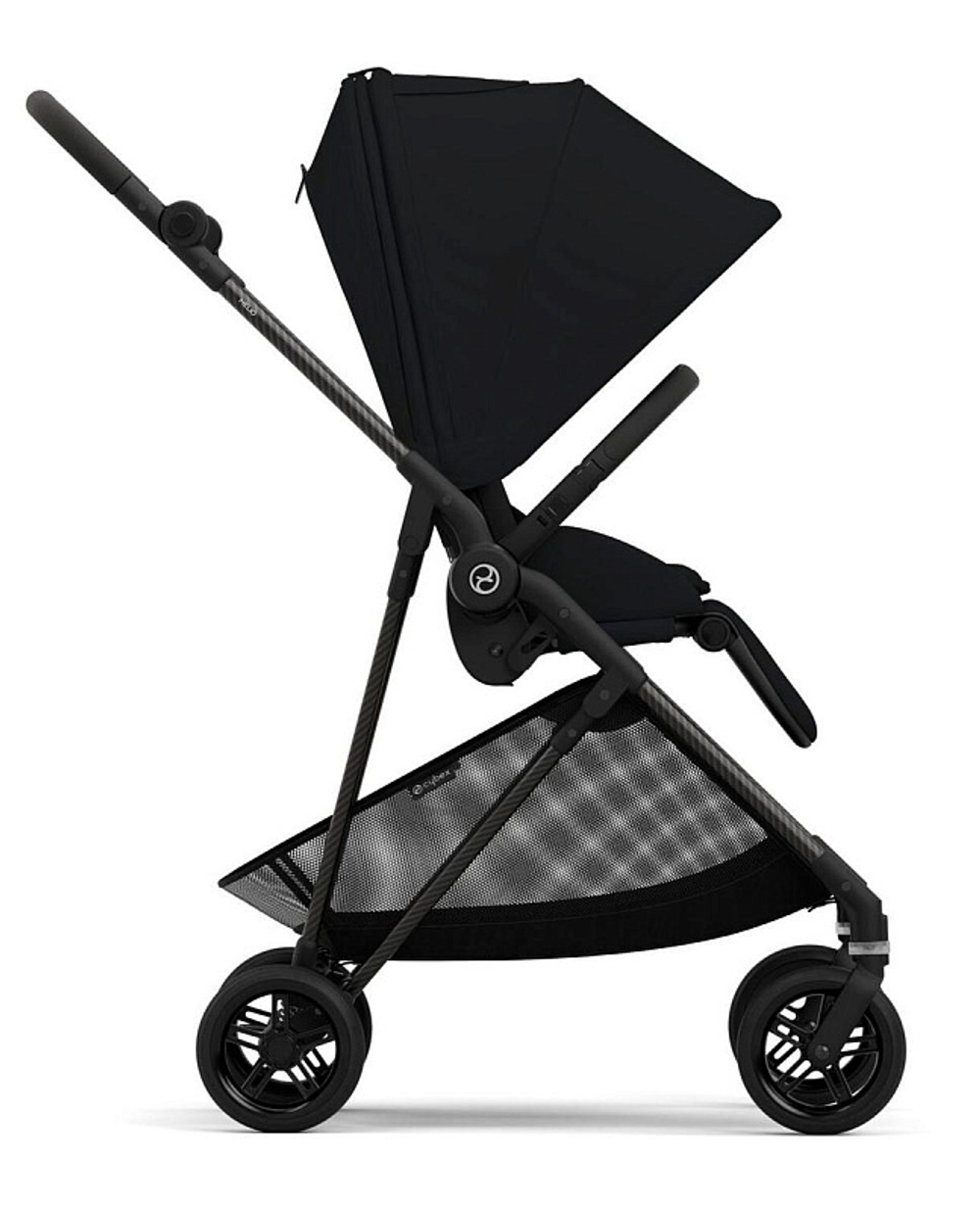 Прогулочная коляска Cybex Melio Carbon Magic Black с дождевиком