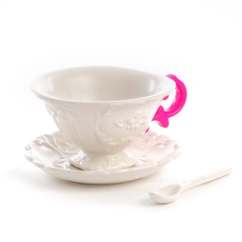 Чайная чашка с блюдцем Seletti I-Wares Fuchsia (180 мл)