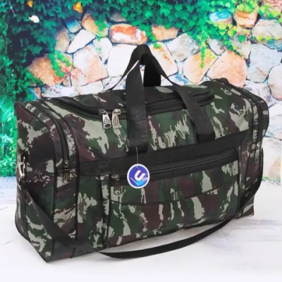 Сумка дорожно-спортивная «KANADA», цвет зеленый, хаки, 4 кармана, 27л, 60*34*25см (без лого)