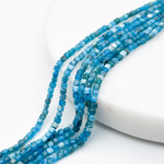 Апатит бусины, куб, размер около 1,8 мм, цена за нить 38 см