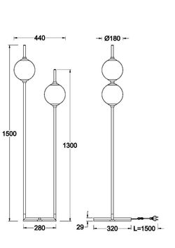 Торшер светодиодный Maytoni   Z020FL-L12BS3K