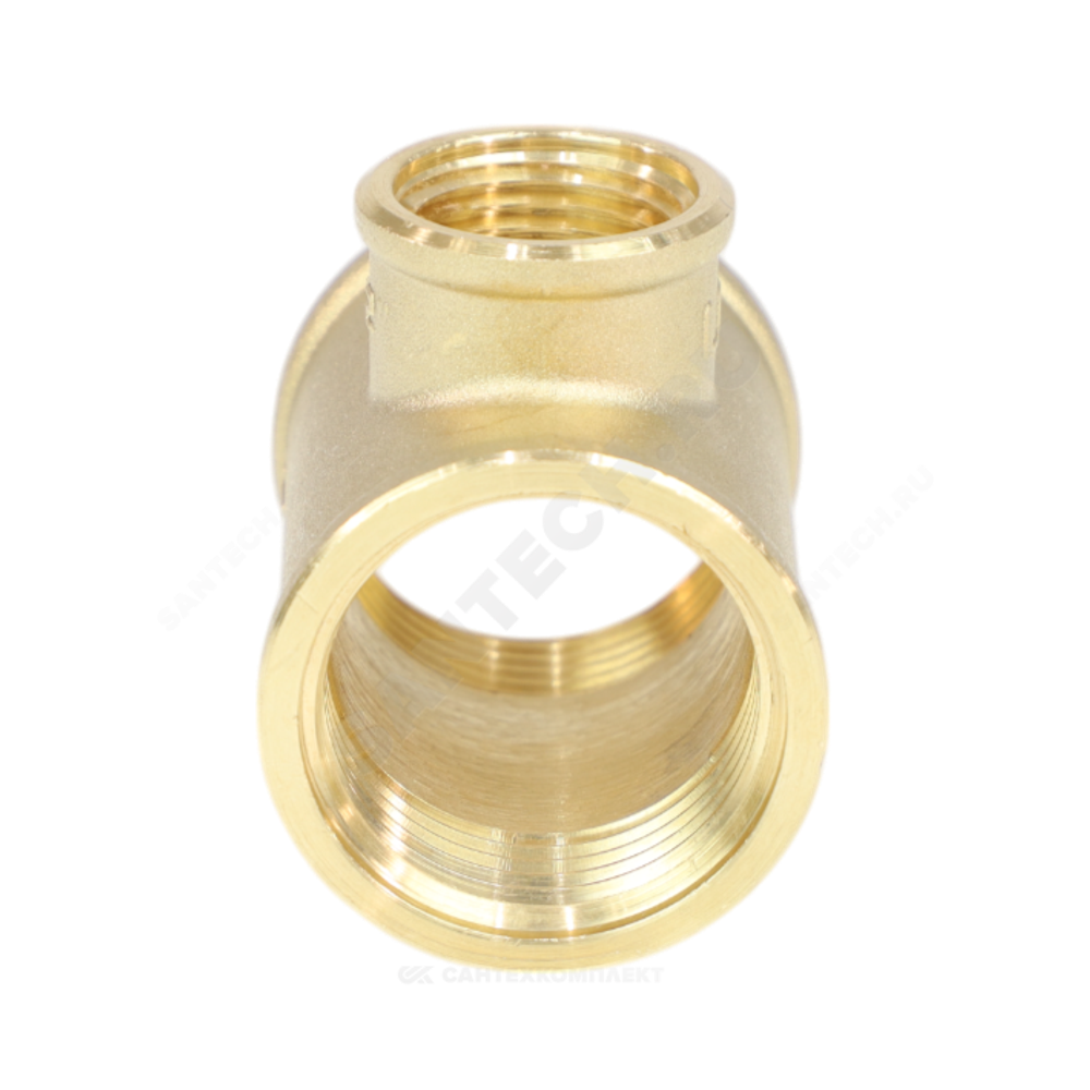 Тройник латунь переходной Ду 25х20х25 (1"х3/4"х1") ВР LD LD.65.523.25x20x25