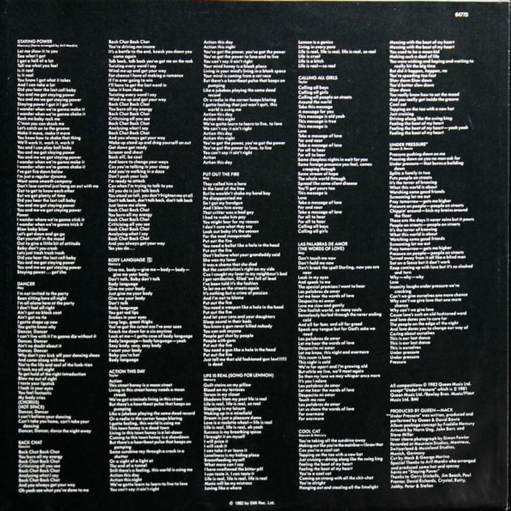 Queen / Hot Space (LP)