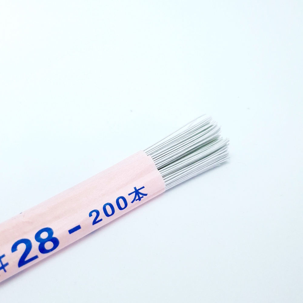 Проволока флористическая в обмотке японская для цветов №28 Белая, 36 см, 200 штук.