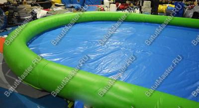 Водная горка без надувного дна, на подкачке ТУРБО «Капля большая», 137*7,28*2,4 метров