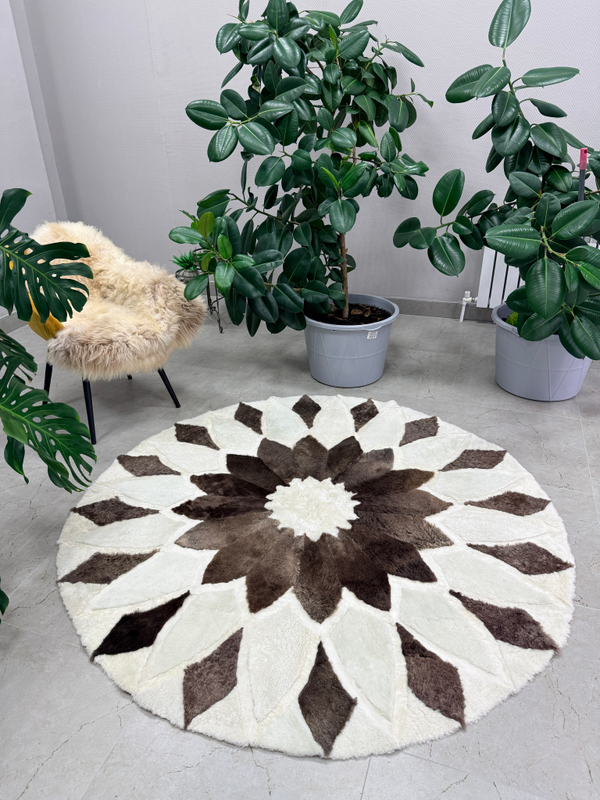 Ковер шкура натуральная овчина меховой