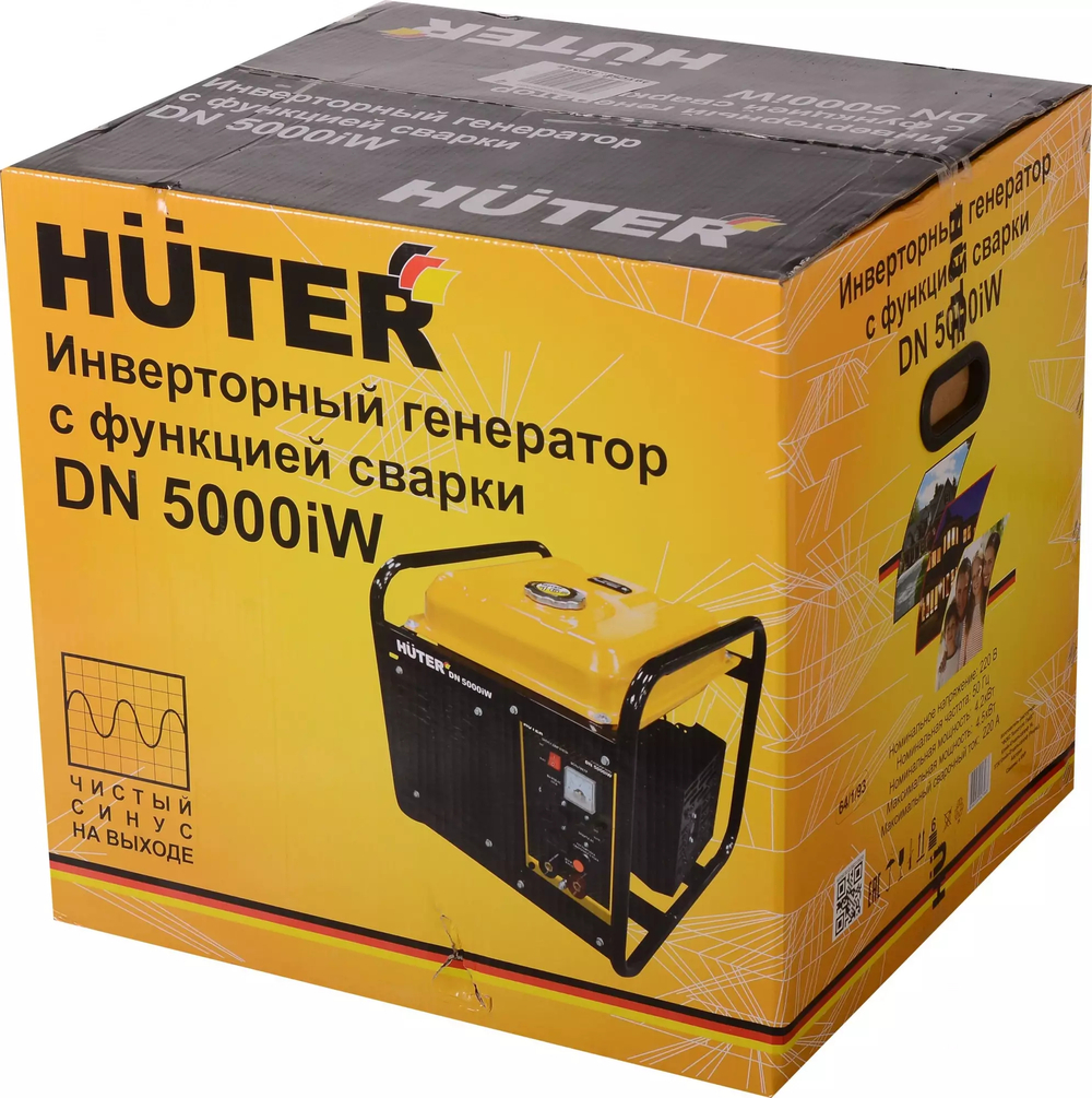 Электрогенератор инверторный DN 5000iW, с функцией сварки Huter