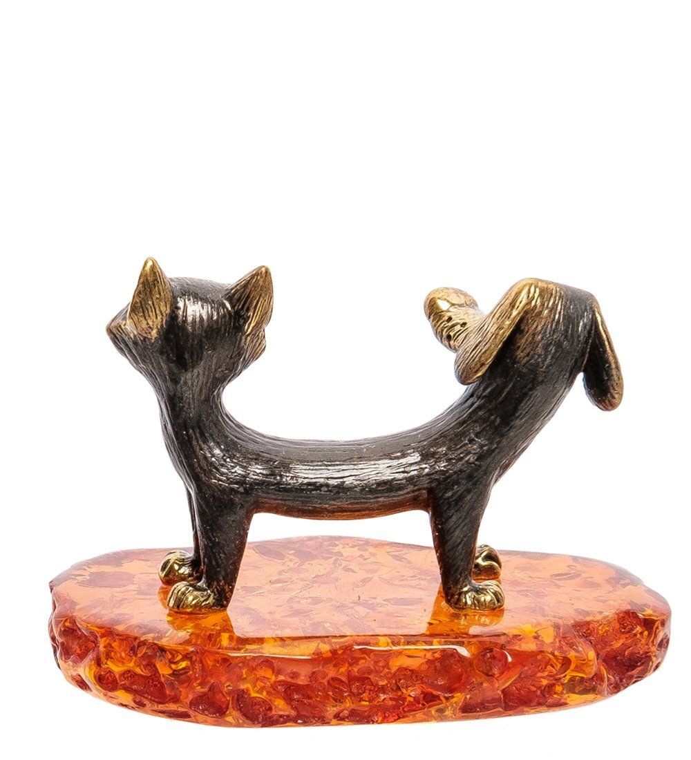 Народные промыслы AM-2137 Фигурка «КотоПес» (латунь, янтарь)