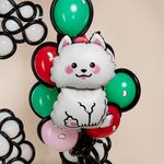 Шар (37''/94 см) Фигура, Белый песик, 1 шт. в уп.