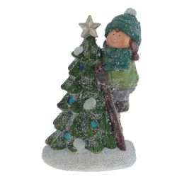 GAEM Фигурка декоративная "Ребёнок" с подсвет (LR44x2, н/п), L8 W7 H13 см, 2в.