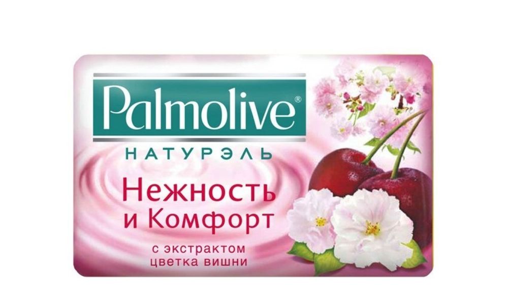 Palmolive Натурэль Мыло туалетное Нежность и комфорт, экстракт цветка вишни, 90гр