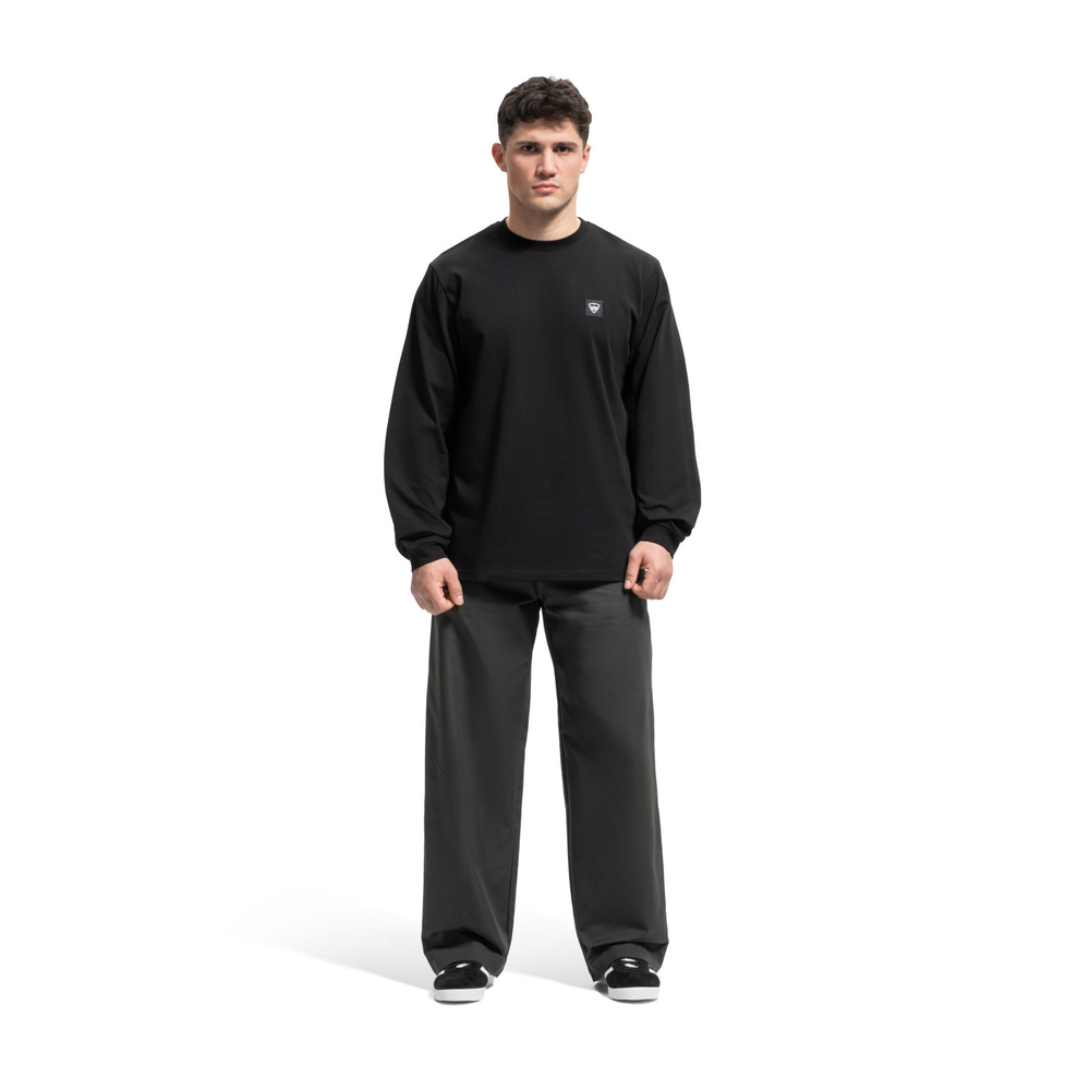 Лонгслив Питерский Щит Лого Черный