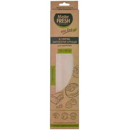 Master FRESH ECO LINE антипригарный многоразовый тефлон коврик д\выпечки 33*40см, 1шт 90мкм