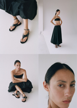 Кожаные сандалии с ремешками