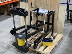 ТИТАН (ТТН-101П) Выпрессовщик шкворней гидравлический, на тележке, с пневмоприводом, 100 т