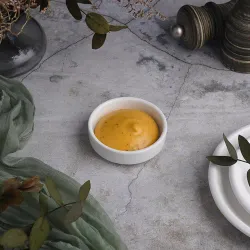 Соусник 40 мл d 7,1 см h2 см круглый белый фарфор P.L. Proff Cuisine [6]