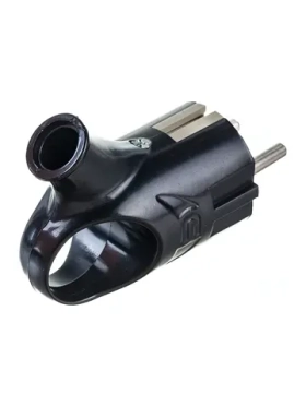 Вилка с кольцом Smartbuy с заземлением черная 16А 250В SBE-16-P03-b