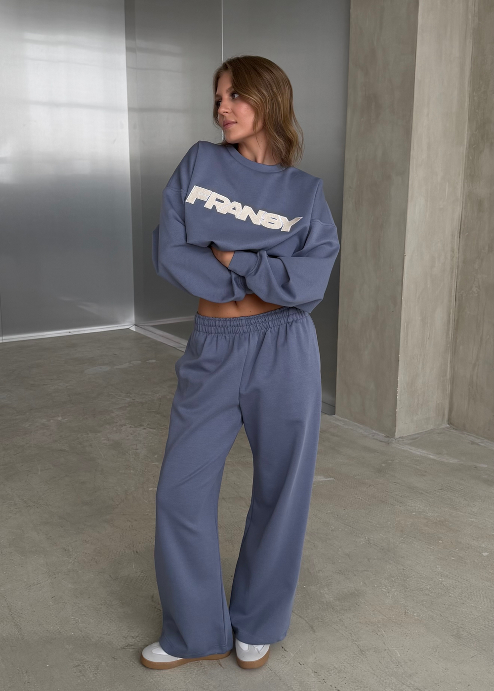 Брюки-трансформеры, синий туман