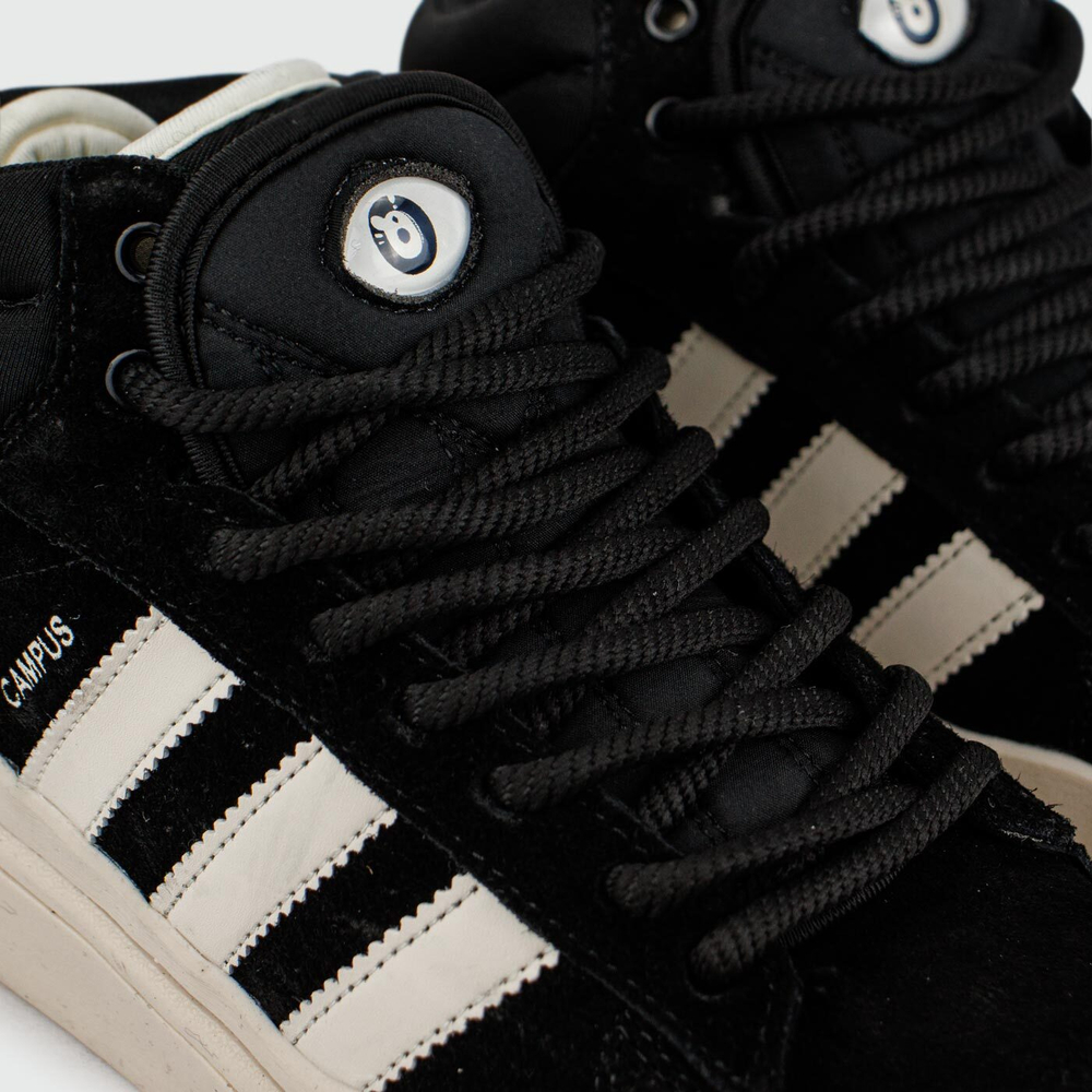 Кроссовки Adidas Campus Black / White with Fur