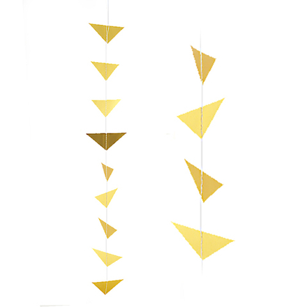 Гирлянда "Треугольники" Золото