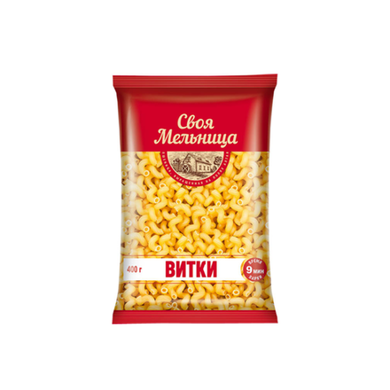 Макароны Своя Мельница витки 400 гр