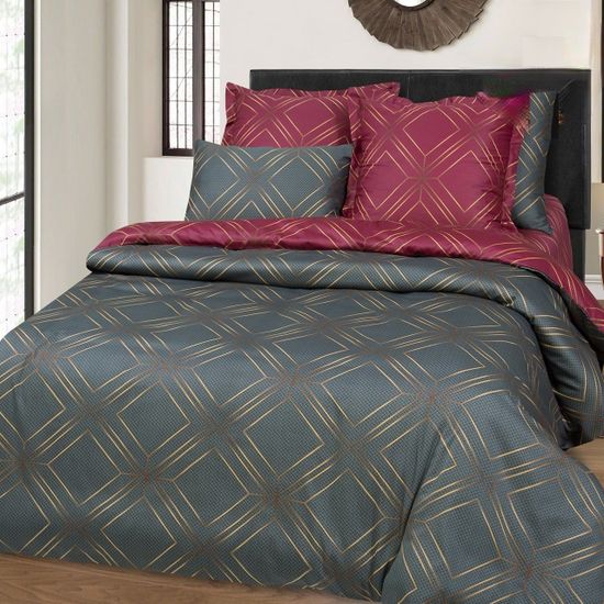 Евро комплект постельного белья Анри сатин