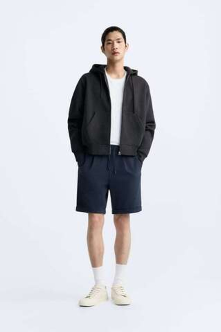 ZARA ШОРТЫ КОМФОРТНОЙ ПОСАДКИ, СИНИЙ