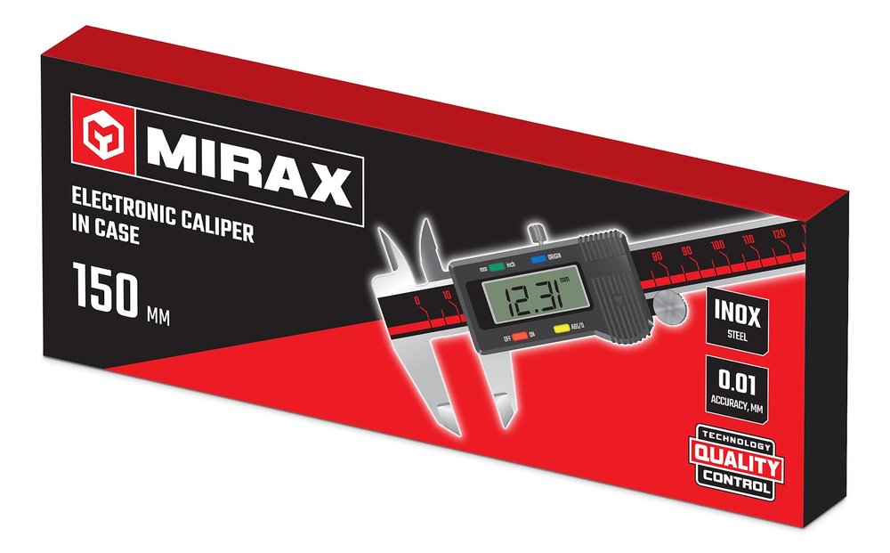 MIRAX 150 мм, электронный стальной штангенциркуль (34413-150)